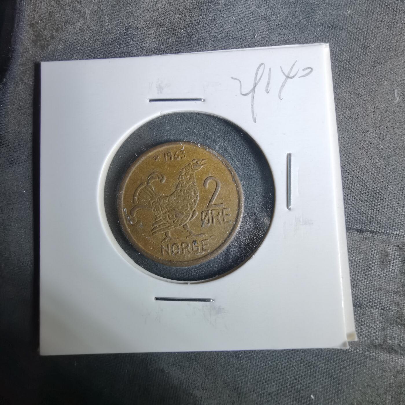 沼泽如烟--第929场 挪威1963年2欧尔