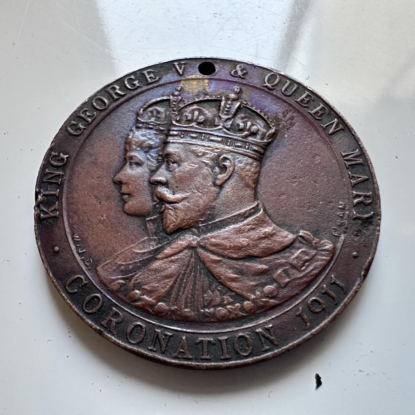 🌹外币初藏🌹🐯2025年第140场  每周二四六晚8️⃣点 接代拍 英国1911年乔治五世加冕纪念章 28.6毫米9克 英格兰伍斯特郡加冕庆典 