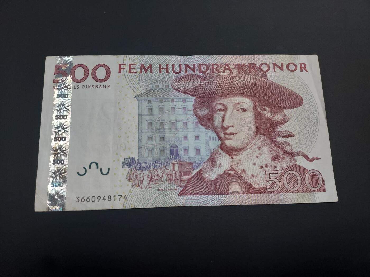 博彦收藏  12月15日 8点 钱币专场 全场包邮 瑞典 500克朗 8-85品