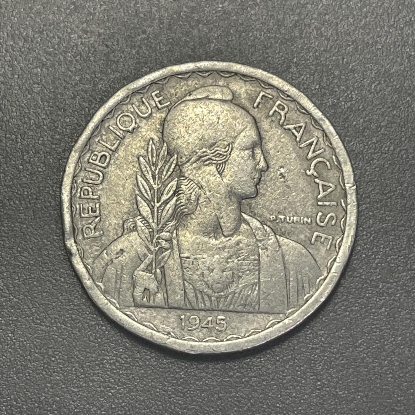 回流1215 法属印度支那1945年20分 水稻🌾 B标