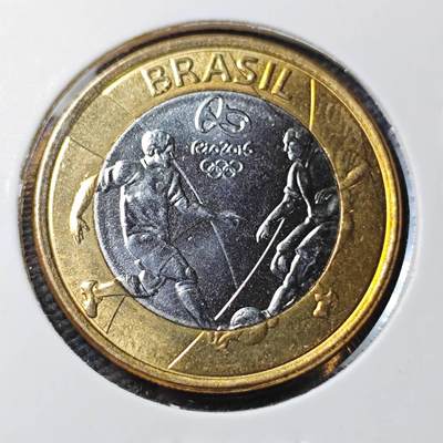 KK钱币收藏小铺 第377期  2月预留时间 周末发货 -  巴西1瑞尔双色币纪念币