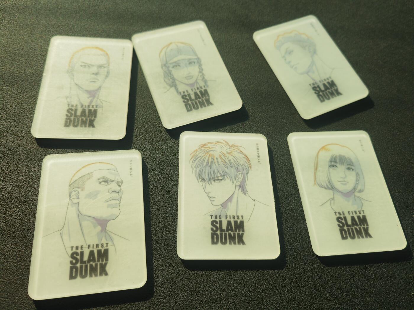 阳大大卡牌拍卖第86期（持续收拍品，周六晚上九点截拍，进群福利早知道） 湘北五虎+晴子彩子 官方限定典藏 镜面小磁卡 带卡盒