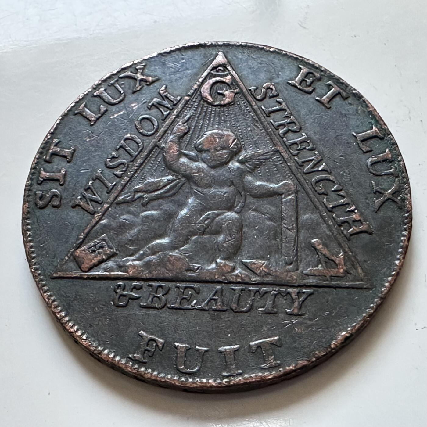 🌹外币初藏🌹🐯2025年第140场  每周二四六晚8️⃣点 接代拍 英国1790年威尔士半便士代用币29.4毫米