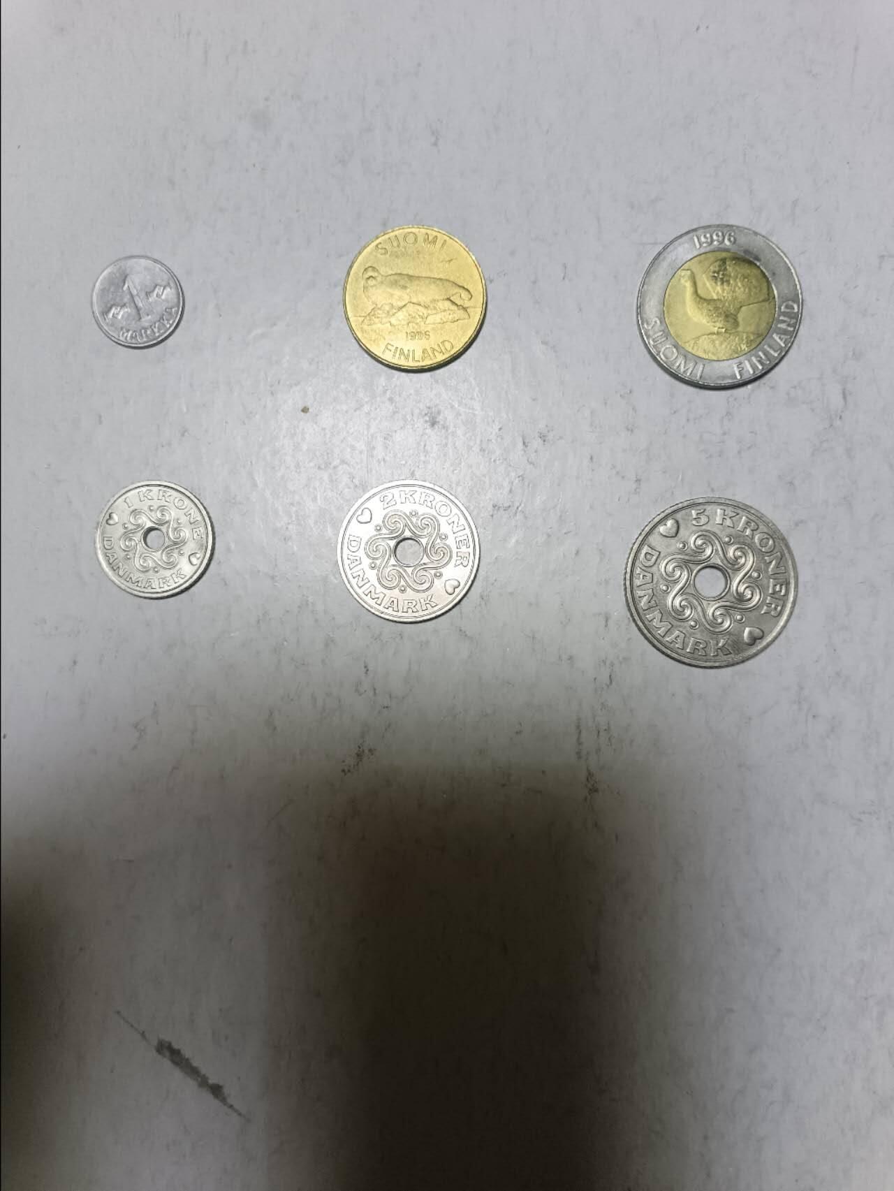 【20251213】非全新纸币和硬币第313场 欧洲国家6枚硬币不同版本