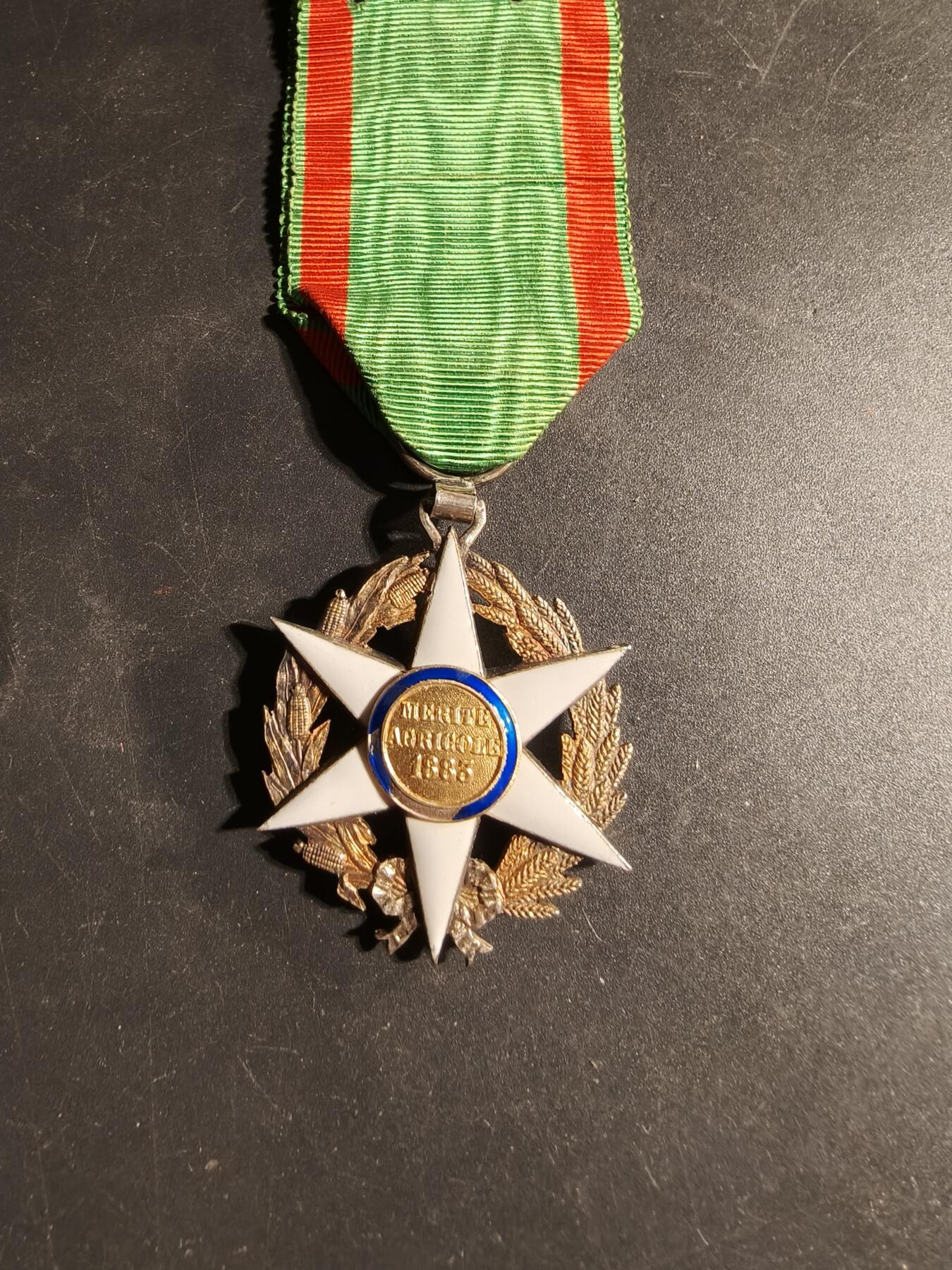 老王徽章第169期 法国骑士级农业功绩勋章     原盒     银质珐琅