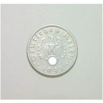 德国第三帝国1941年A版50芬尼 爽品 - 德国第三帝国1941年A版50芬尼 爽品