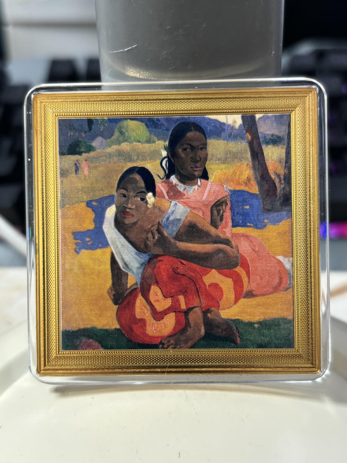 第185期拍卖 纽埃2019最昂贵的名画系列大溪地妇女2盎司纪念银币，999银，发行600枚