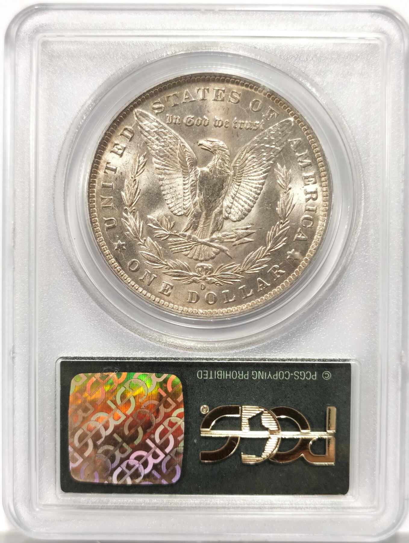 博洋堂世界钱币拍卖第151期（全场包邮） PCGS MS63 美国1884年O版摩根1美元银币 早期PCGS绿盒保存完美