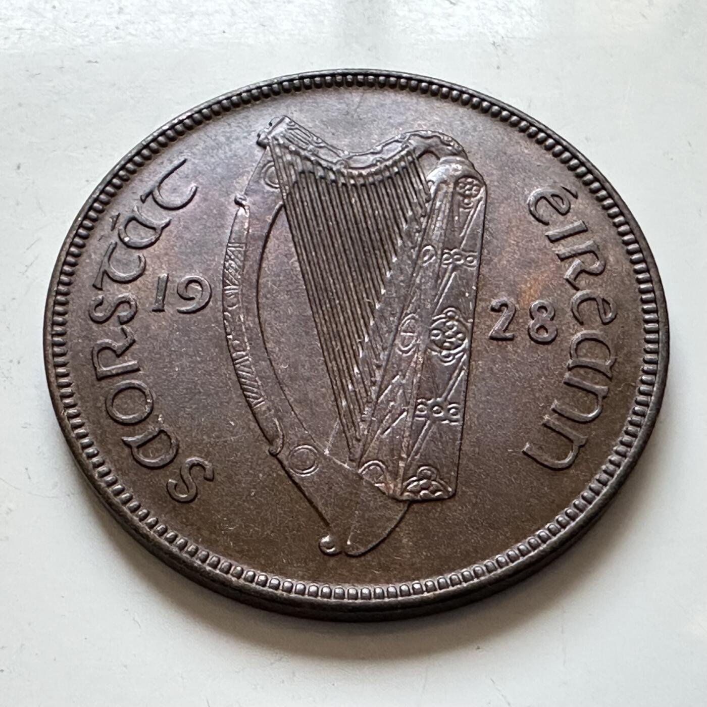 🌹外币初藏🌹🐯2025年第140场  每周二四六晚8️⃣点 接代拍 爱尔兰1928年自由邦首年版一便士 带光美品