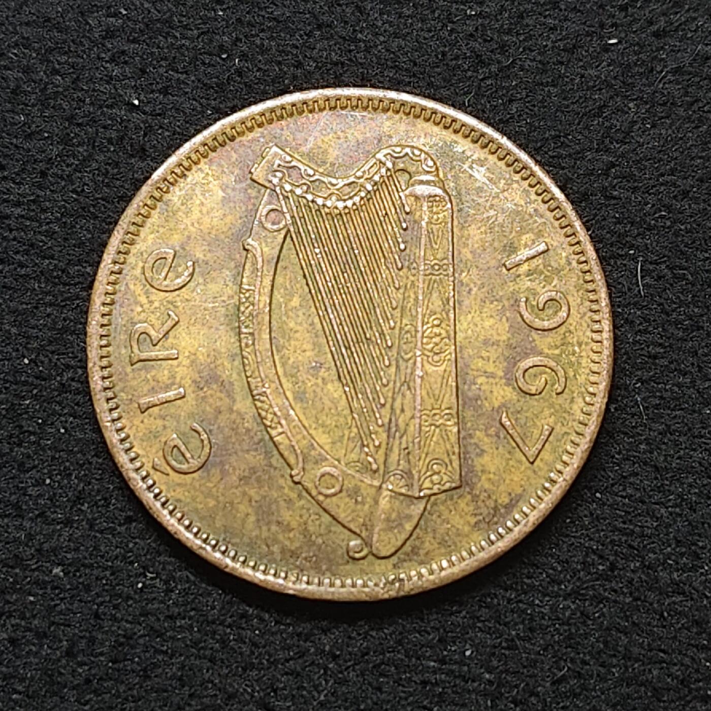 【全场包邮】纯粹捡漏拍484场（免费代拍第21场） 爱尔兰1967年母猪半便士铜币