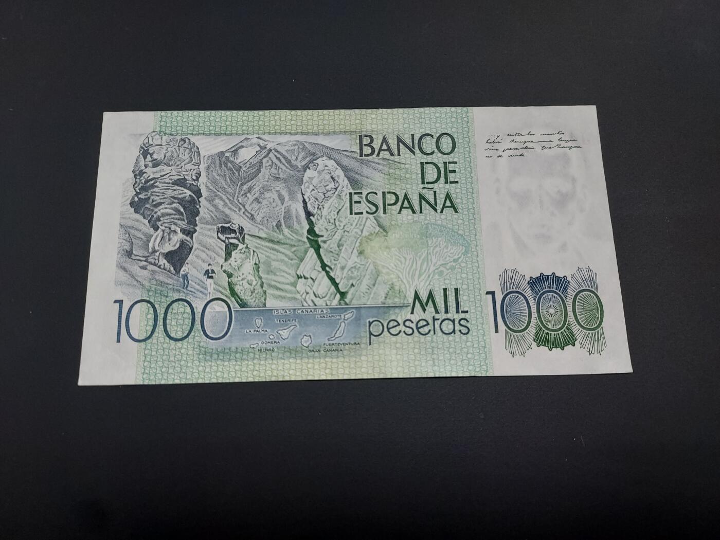 博彦收藏  12月15日 8点 钱币专场 全场包邮 西班牙 1000比塞塔 85品