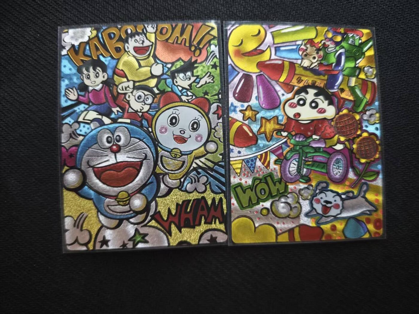 龙虎卡牌六七场 （无佣金，周六结拍，欢迎送拍） 粗闪2张 奇点 蜡笔小新&哆啦A梦