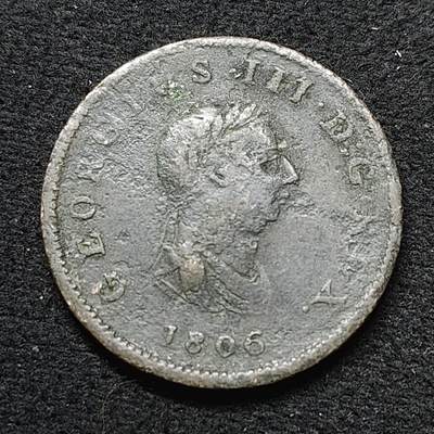 【全场包邮】纯粹捡漏拍484场（免费代拍第21场） - 英国1806年乔治三世半便士铜币
