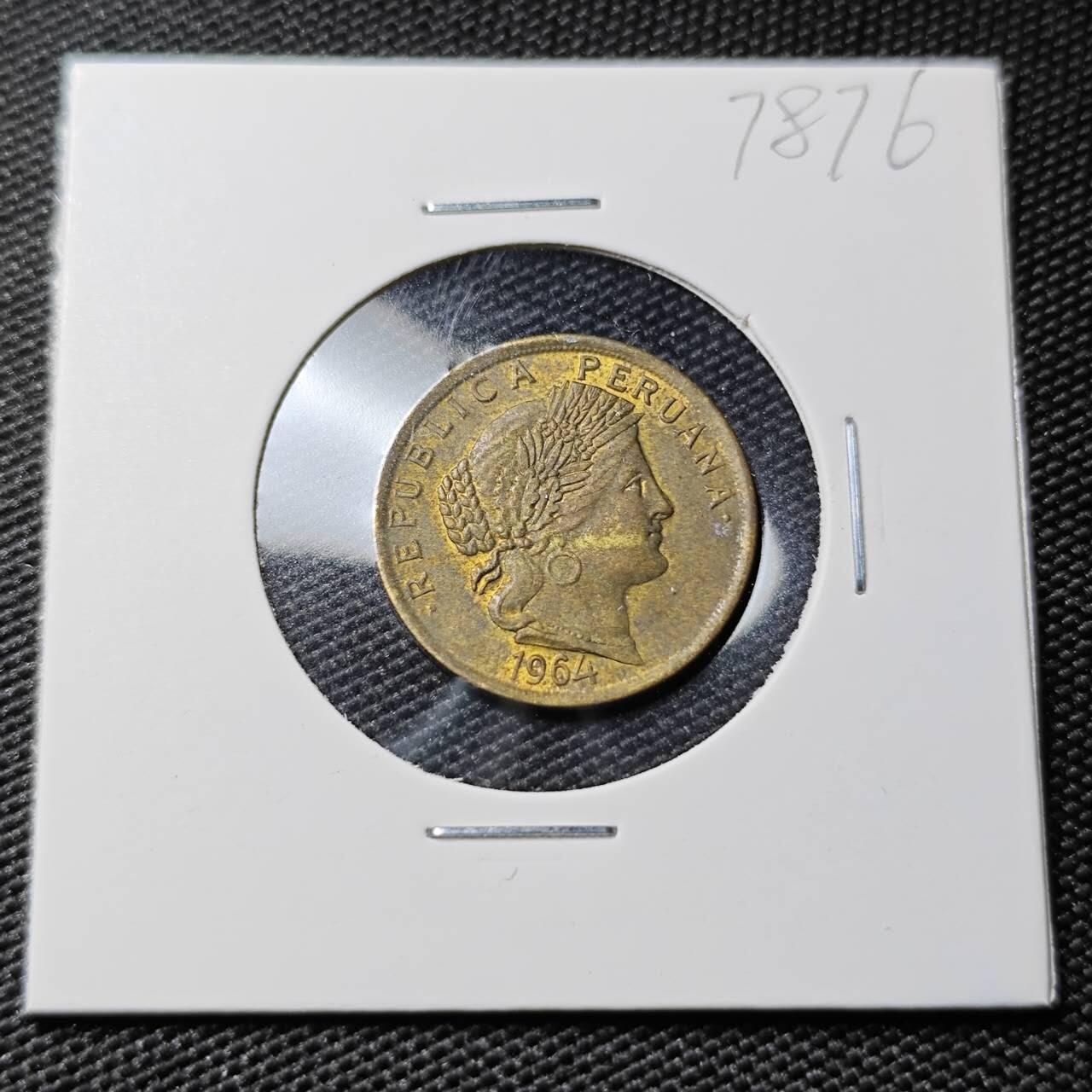 KK钱币收藏小铺 第378期  2月预留时间 周末发货  1964秘鲁10分铜币