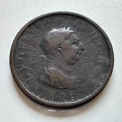 🌹外币初藏🌹🐯2025年第140场  每周二四六晚8️⃣点 接代拍 - 英国1806年乔治三世一便士大铜币 33.8毫米