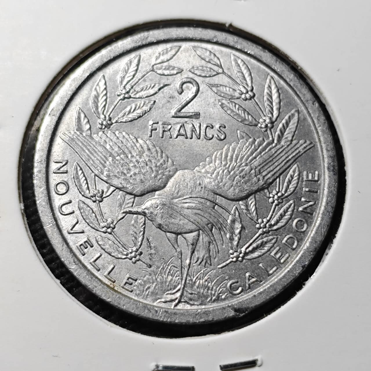 KK钱币收藏小铺 第378期  2月预留时间 周末发货  1971法属新喀里多尼亚2法郎