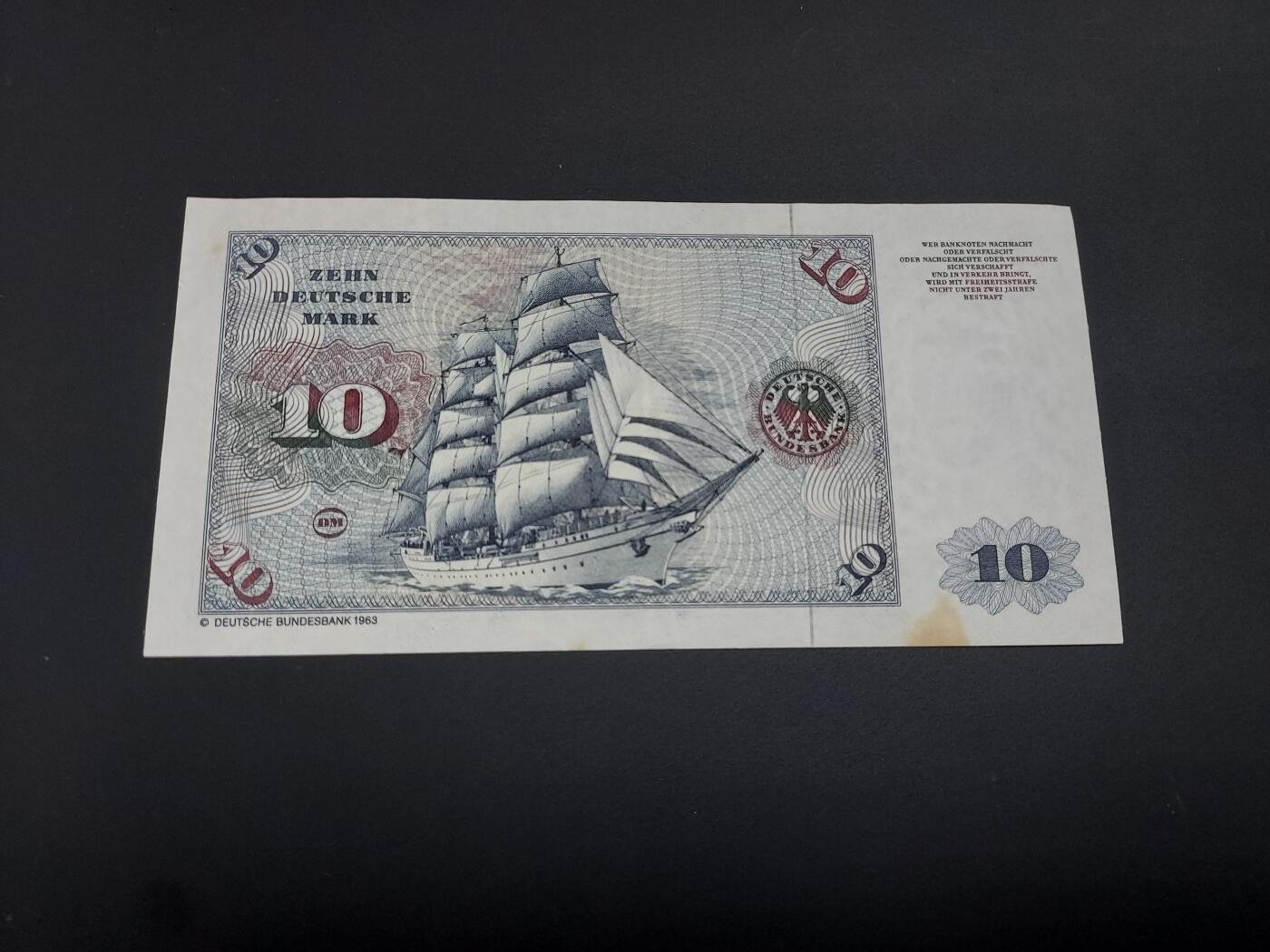 博彦收藏  12月15日 8点 钱币专场 全场包邮 德国 10马克 流通好品有黄