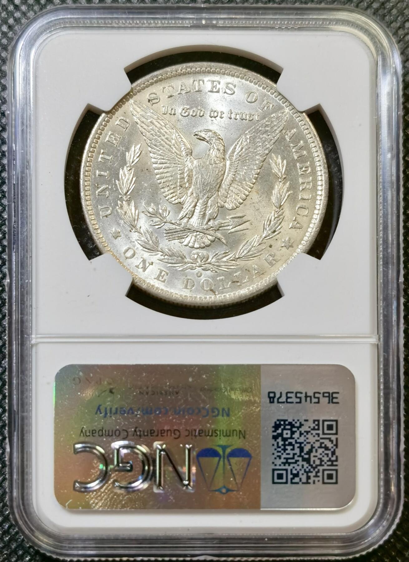 甄臻铺-世界币章拍卖（第43期）送拍享返佣金等优惠多多 NGC-MS64 1884年O版摩根，币面干净