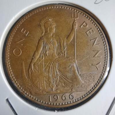 沼泽如烟--第928场 - 英国1966年1便士