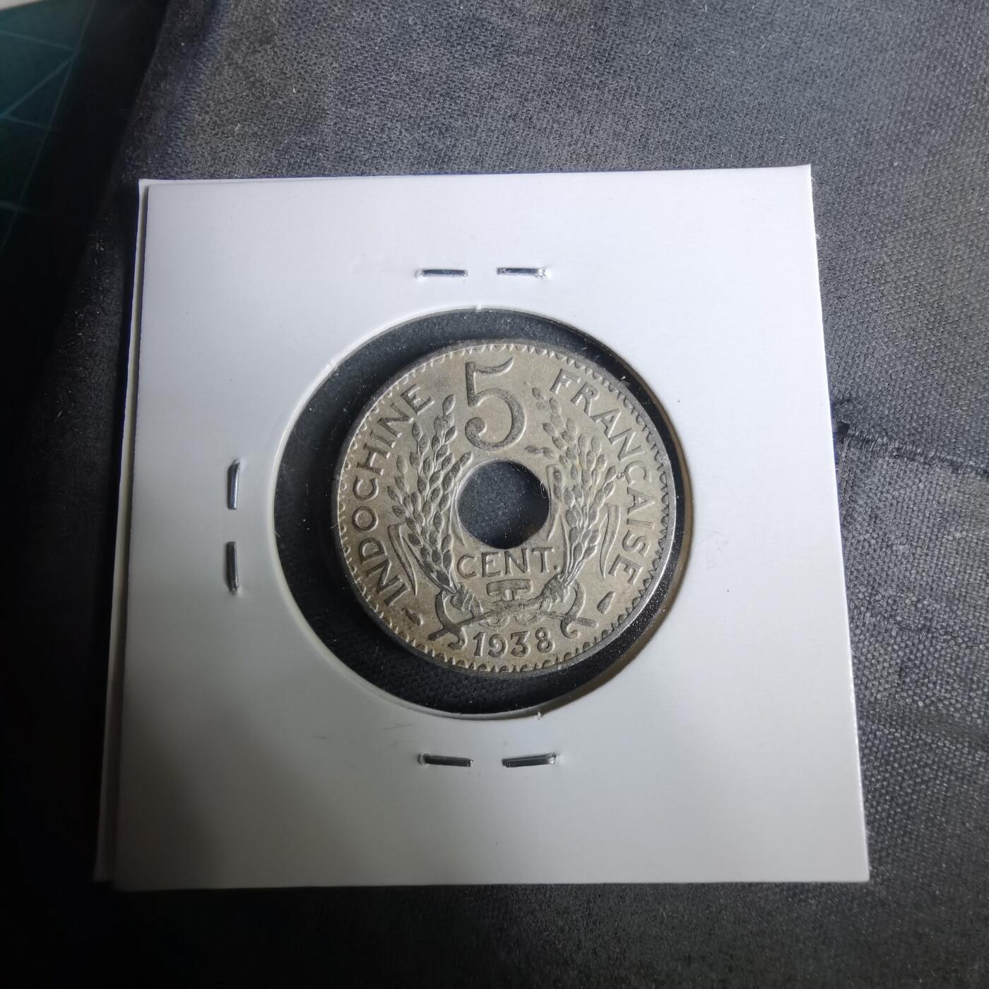 沼泽如烟--第929场 法属印度支那1938年五分