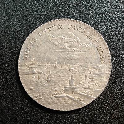 【德藏】世界币章拍卖第157期（拍品征集中~欢迎藏友联系） - 1761年 法国皮卡迪商会航海景观代用币银章 细节丰富 直径约：29.5mm；重约：8.7g