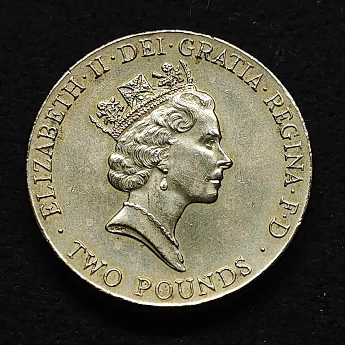 【全场包邮】纯粹捡漏拍484场（免费代拍第21场） 英国1996年2镑欧洲杯纪念币