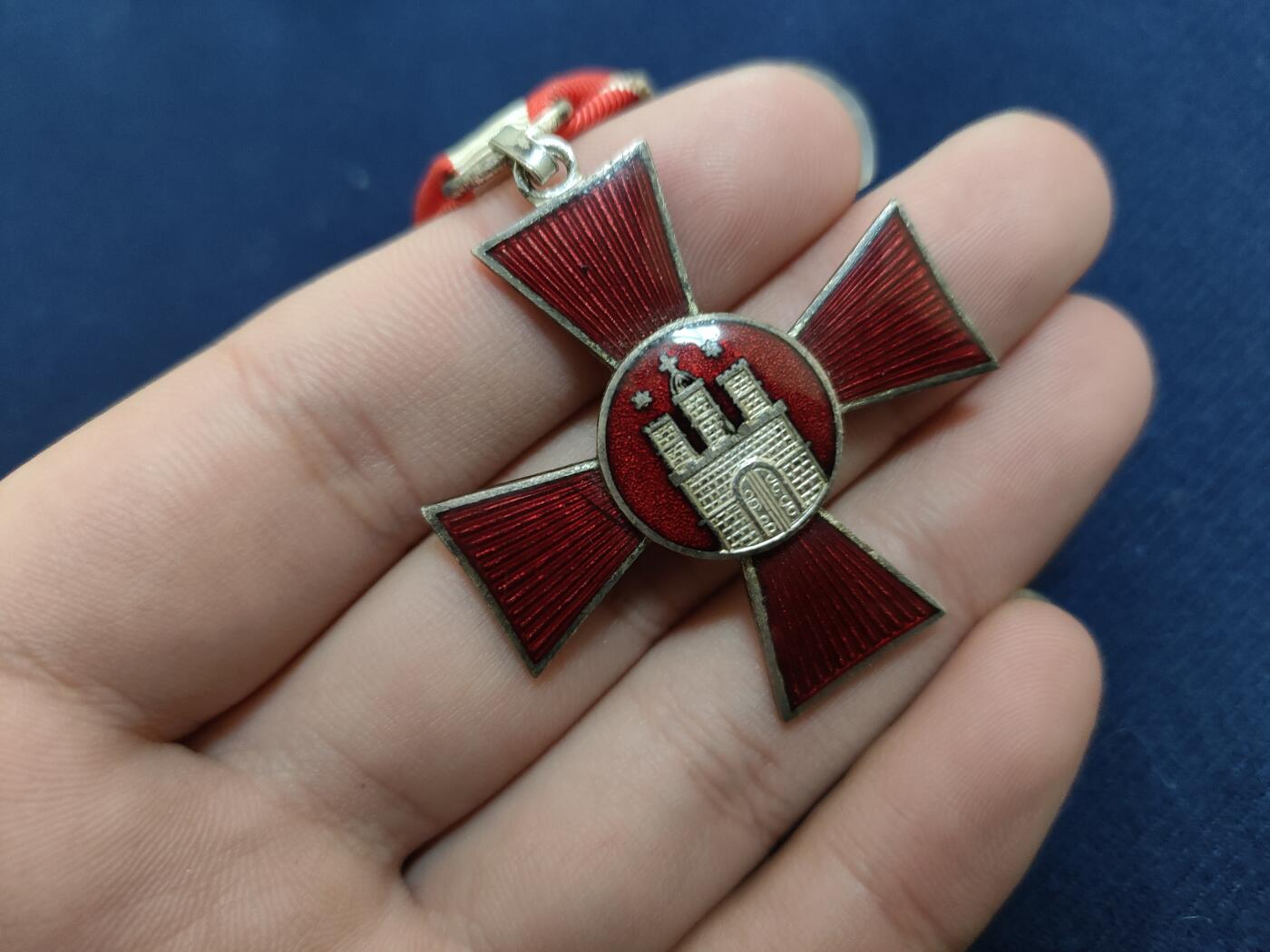 时顺第二十七拍 帝德/汉萨同盟 汉堡十字勋章，1915年8-9月由吕贝克，汉堡，不莱梅三个自由城邦设立