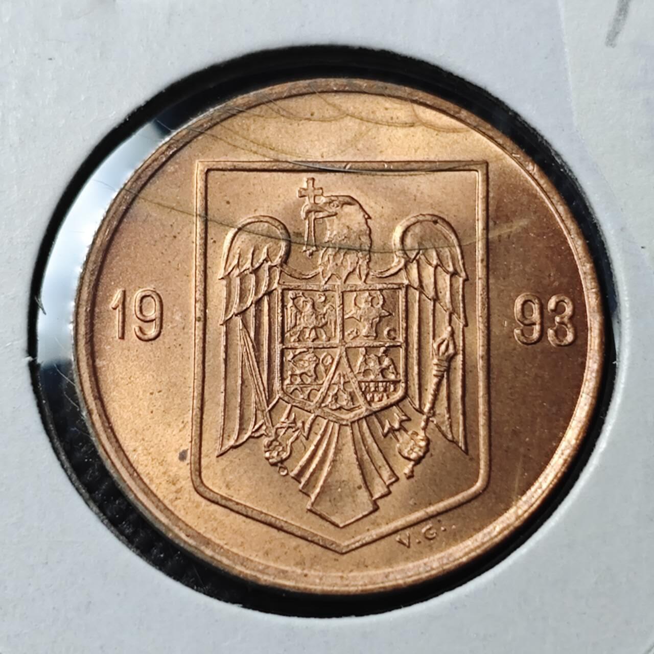 KK钱币收藏小铺 第378期  2月预留时间 周末发货  1993罗马尼亚1列伊 好品