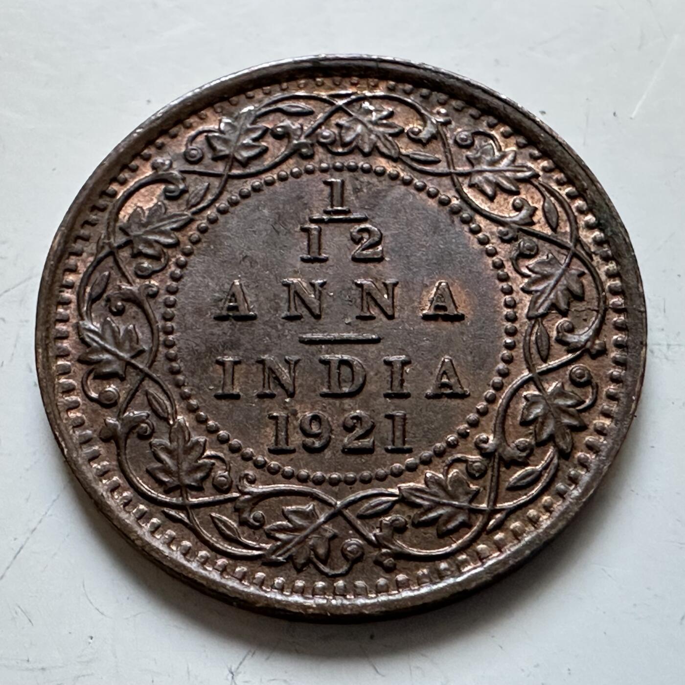 🌹外币初藏🌹🐯2025年第140场  每周二四六晚8️⃣点 接代拍 英属印度1921年1/12安娜