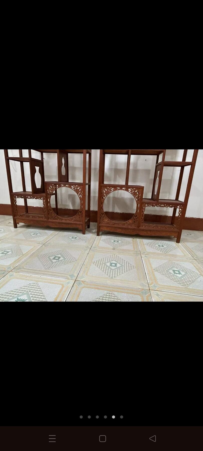 核桃木多宝阁，尺寸如图，结实牢固，全品无松动