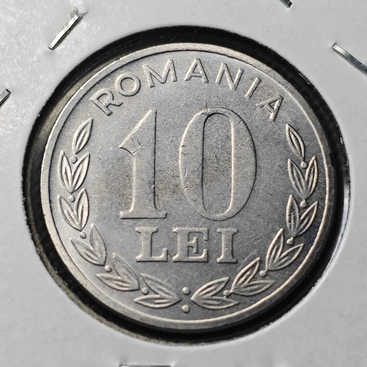 KK钱币收藏小铺 第378期  2月预留时间 周末发货  1993罗马尼亚10列伊 好品