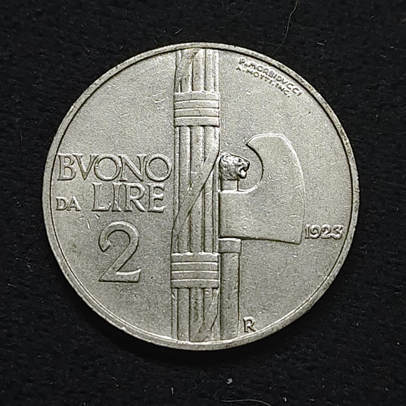 【全场包邮】纯粹捡漏拍484场（免费代拍第21场） 意大利1923年艾曼努尔三世2里拉