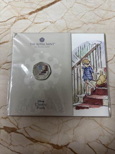 第185期拍卖 - 卡装英国2020年维尼熊和它的小伙伴系列彩色纪念币