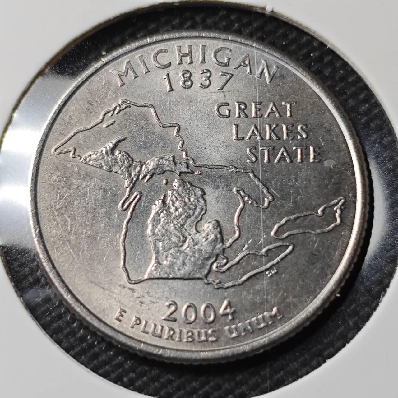 KK钱币收藏小铺 第379期  2月预留时间 周末发货  2004美国25分纪念币 