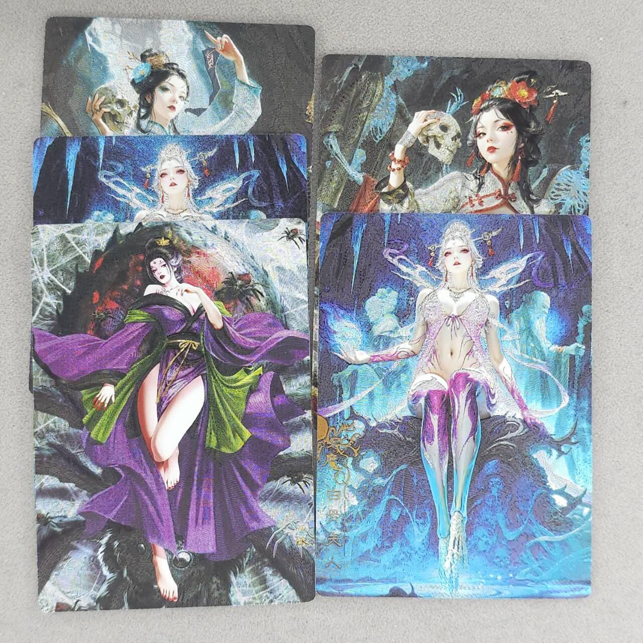 龙虎卡牌六七场 （无佣金，周六结拍，欢迎送拍） 粗闪5张 奇点 西游女妖怪