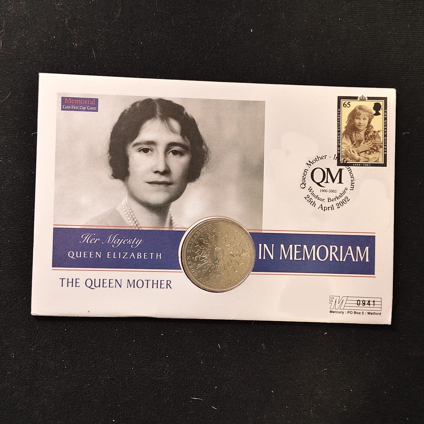 【全场包邮】纯粹捡漏拍485场（免费代拍第22场） 【邮币封】英国1980年1克朗女王母亲伊丽莎白皇太后八十大寿克朗型纪念币邮币封