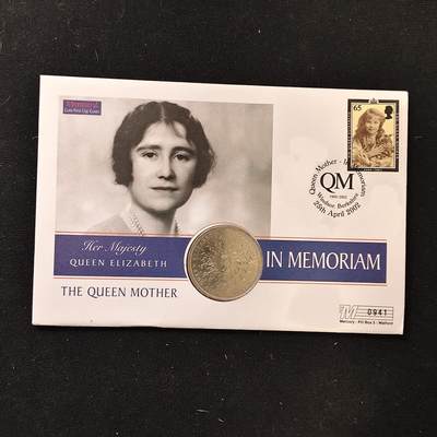 【全场包邮】纯粹捡漏拍485场（免费代拍第22场） - 【邮币封】英国1980年1克朗女王母亲伊丽莎白皇太后八十大寿克朗型纪念币邮币封