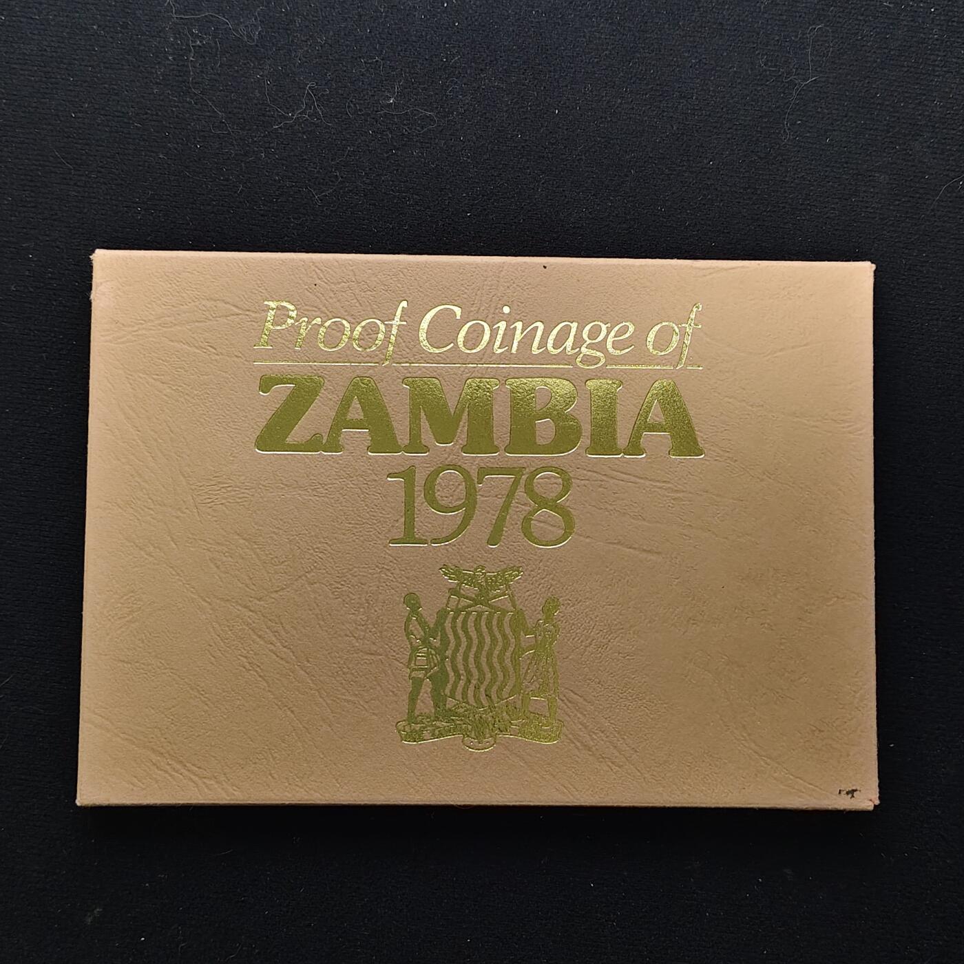 【全场包邮】纯粹捡漏拍485场（免费代拍第22场） 赞比亚1978年官方发行皇家厂经典信封装精制套币-PS5
