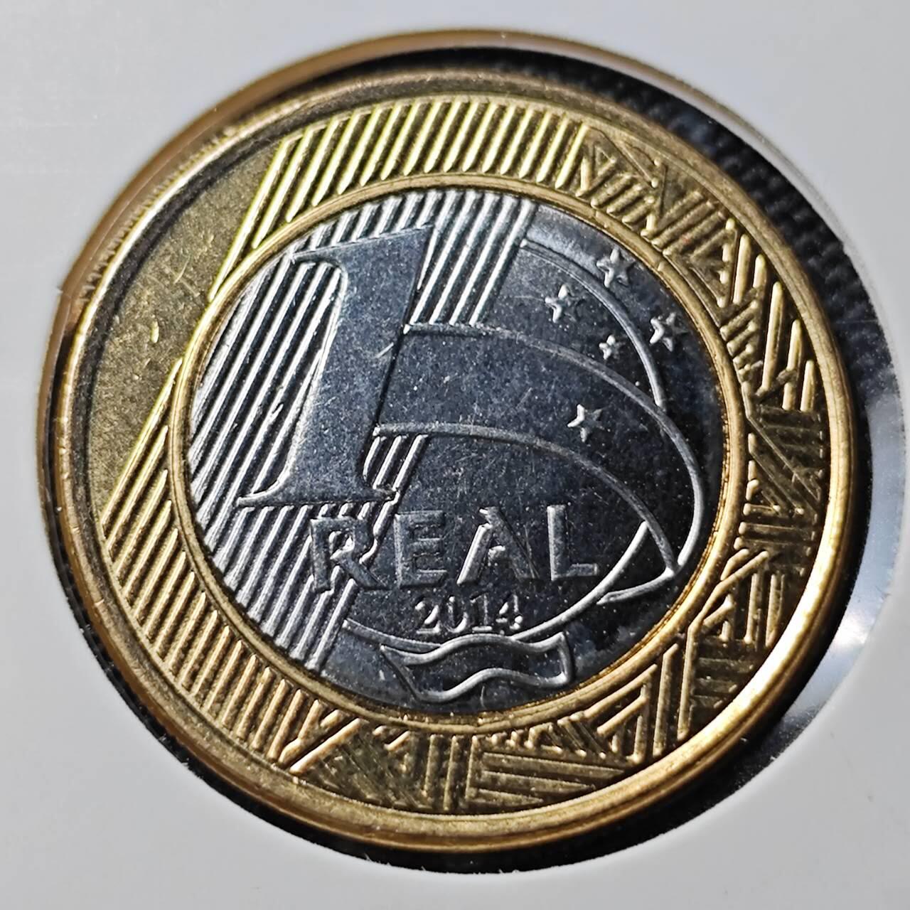 KK钱币收藏小铺 第378期  2月预留时间 周末发货  巴西1瑞尔双色币纪念币