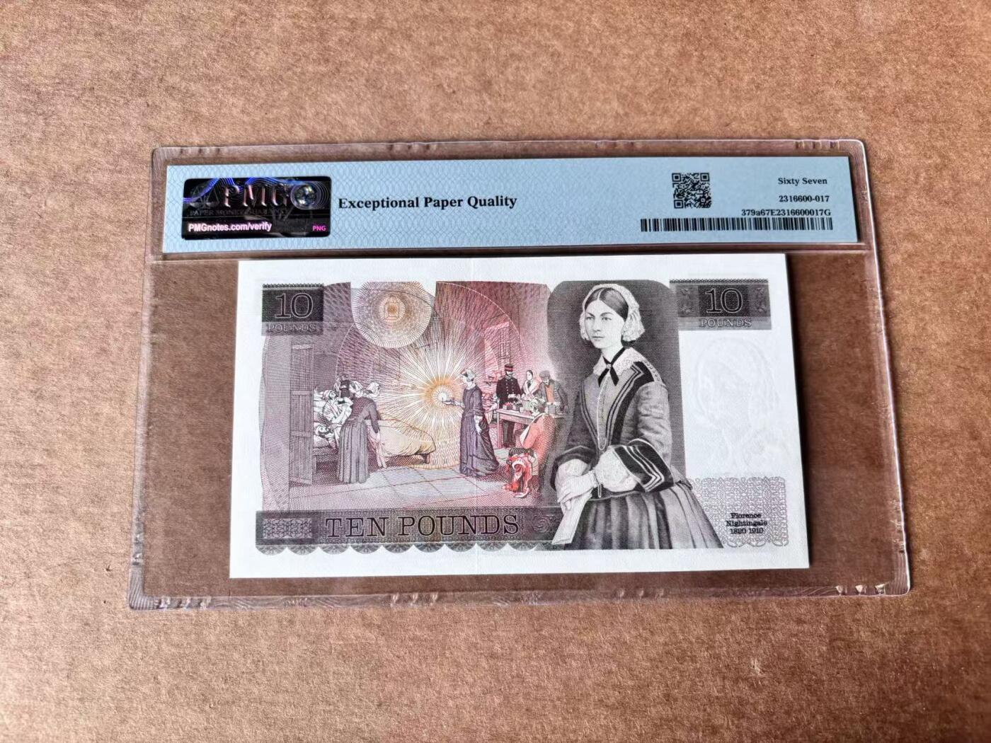 【Blue Auction】世界纸币精拍第761期——18级TOP拍卖/信誉/品质/专业/高效💫 【a版】英国 D序列 1975-80年10镑 PMG67EPQ 