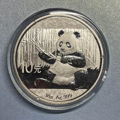 【国外老银币、熊猫币、银币邮册、】限时专拍 - 2017年熊猫银币一枚（30克）