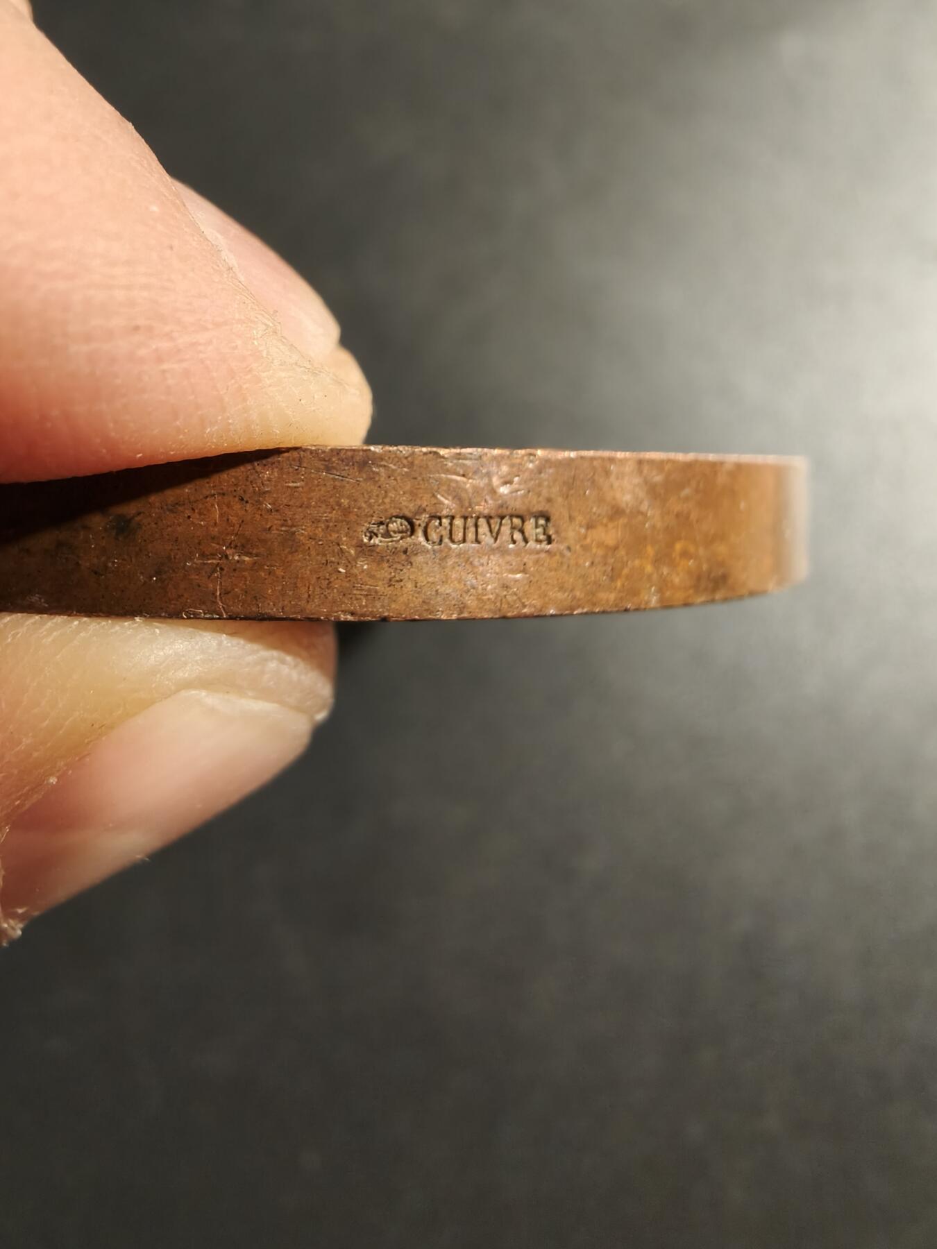 老王徽章第169期 法国巴黎钟表学校暨钟表业联合会大铜章    坐姿玛丽安娜     Cuivre铜标    直径68mm.   重量146.4g  