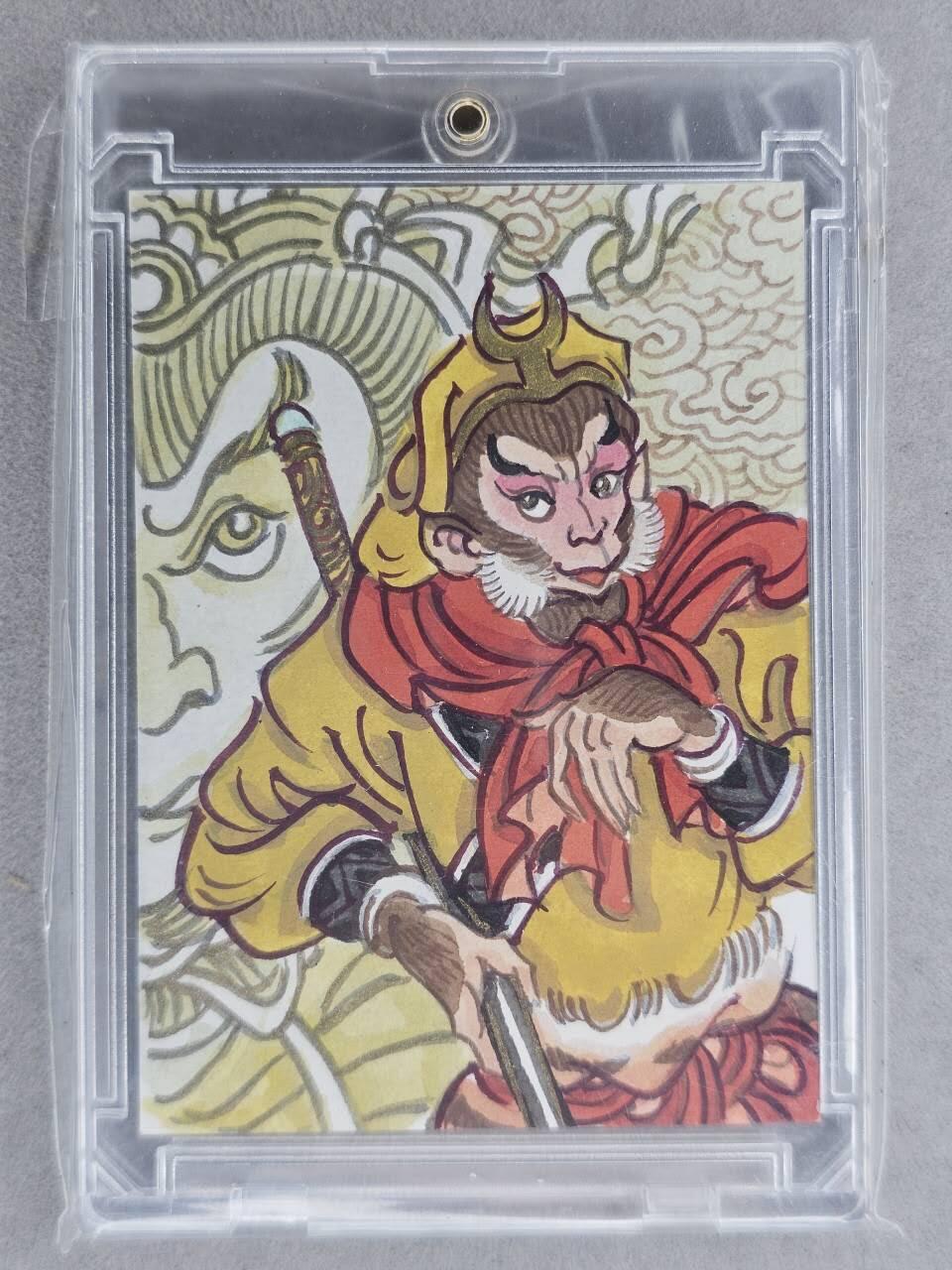 龙虎卡牌六七场 （无佣金，周六结拍，欢迎送拍） 【手绘卡】孙悟空 画师:洛严