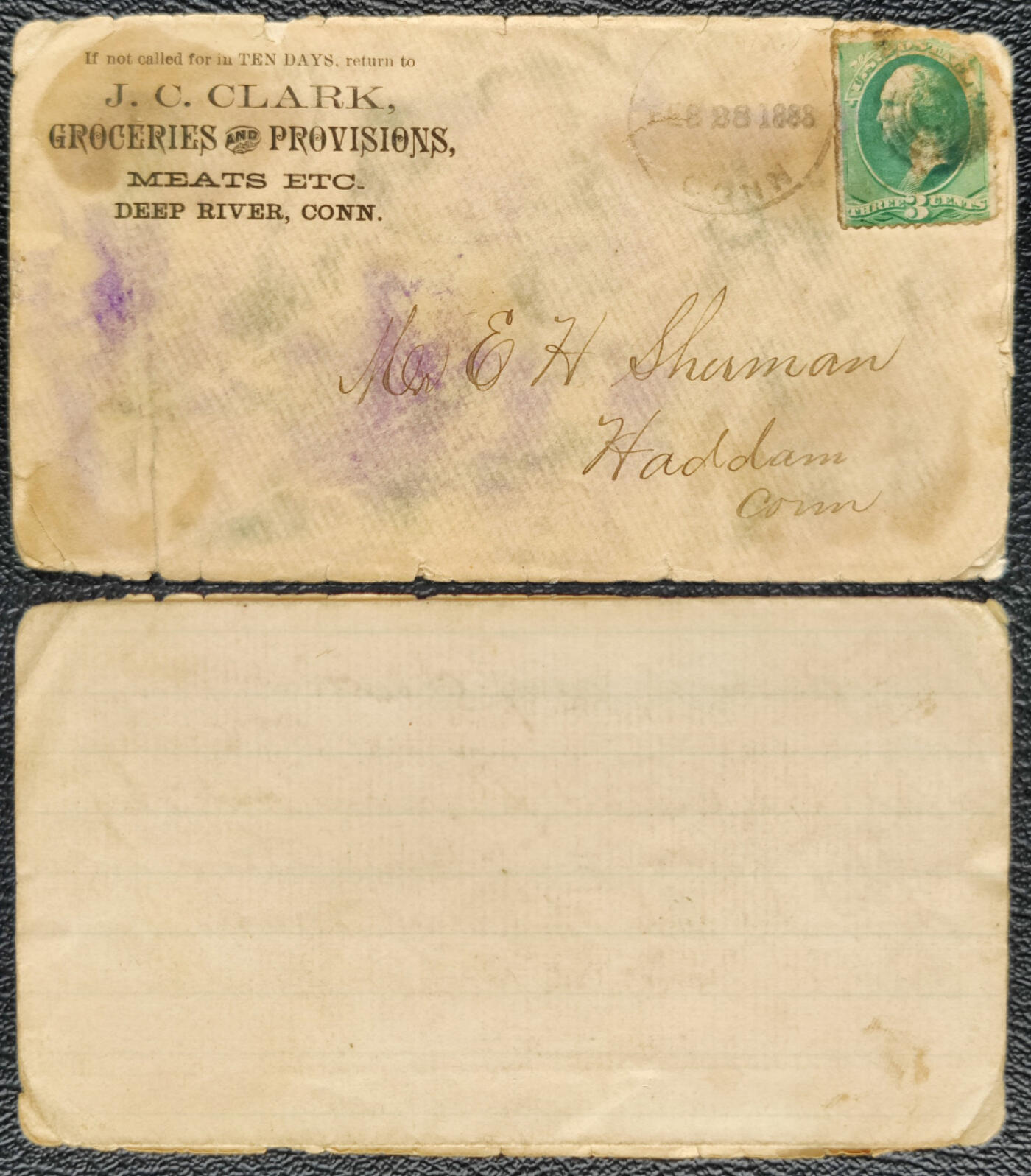 洪涛臻品批发群 精选邮票限时拍卖第1198期  1888.2.28美国古典邮票实寄封 135年前的古典封 难得一见