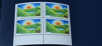 德国邮票专场，都是四方联 - 德国邮票四方联一张，1980年发行，自然环境保护区。品相如图