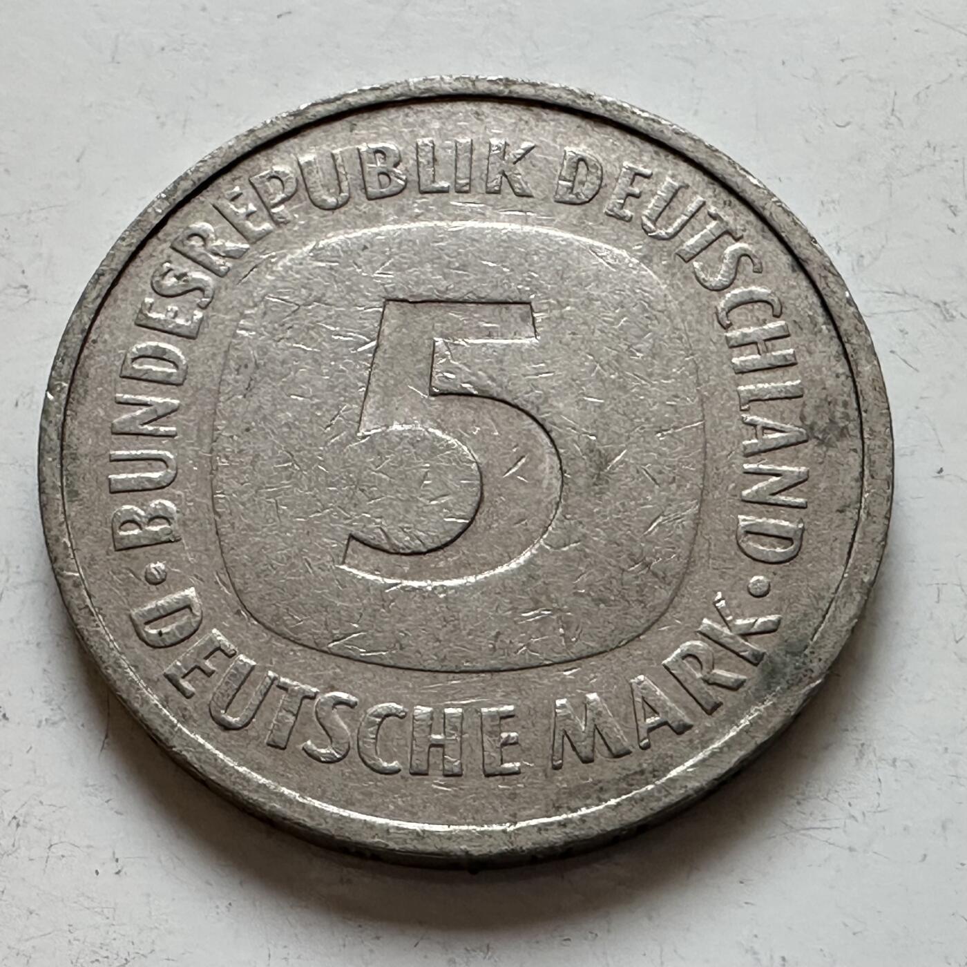 🌹外币初藏🌹🐯2025年第140场  每周二四六晚8️⃣点 接代拍 德国1988年F版5马克