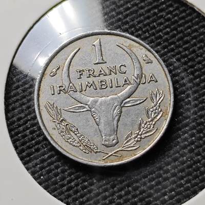 KK钱币收藏小铺 第378期  2月预留时间 周末发货 -  马达加斯加1法郎