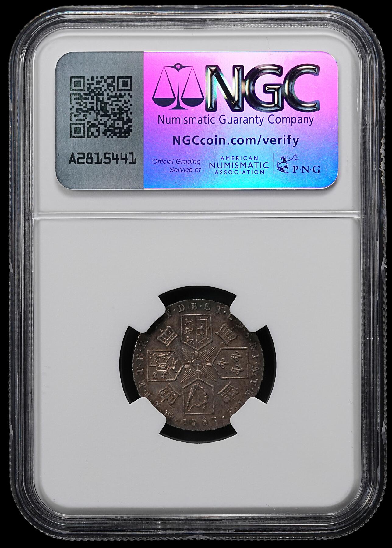 修遠堂世界钱币第九十七期 NGC MS62 1787年英国6便士银币