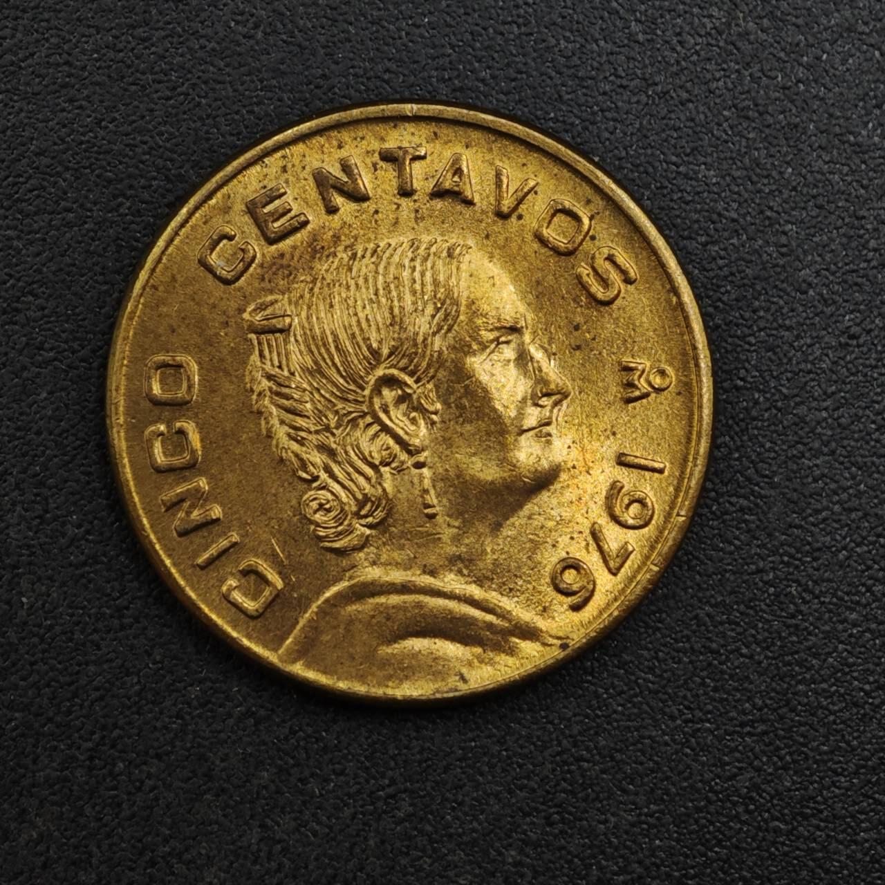 【淘币小摊】实时拍第八百二十五拍   散币场   满百包邮可预留二周 每周一统一发货   墨西哥1976年5分铜币