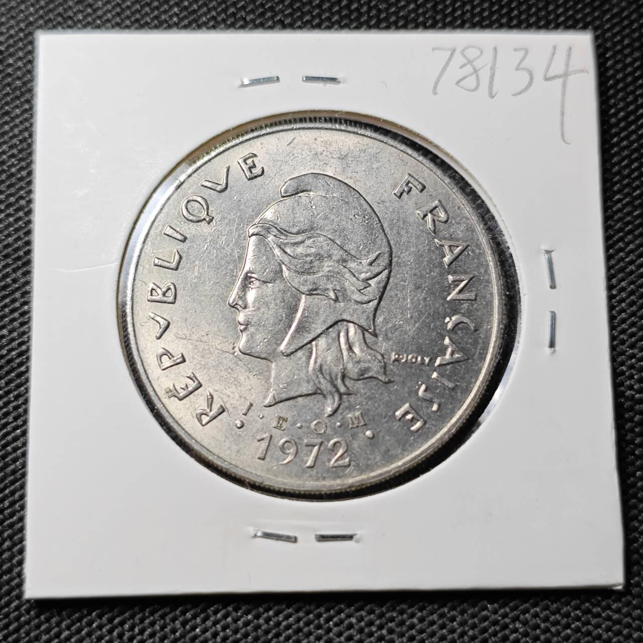 KK钱币收藏小铺 第378期  2月预留时间 周末发货  法属新喀里多尼亚50法郎